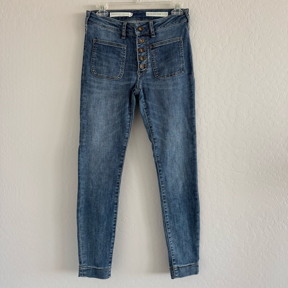 ANTHROPOLOGIE Pilcro and the Letterpress High Rise Denim Legging 28